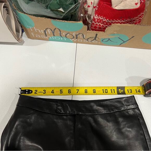 SEA New York Black Lambskin Leather Slim Leg Ankle Pants NO SIZE TAG - Picture 8 of 10